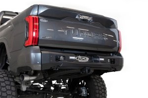 Toyota Tundra Bumper - Rear - Addictive Desert Designs - Stealth Fighter - Hammered Black Powder Coat with Satin Black Aluminum Accent Panels - `22-`27